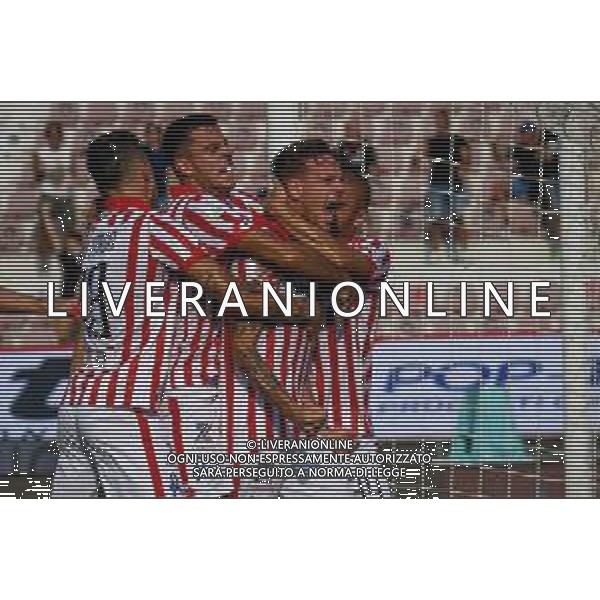 GriffoniE/LMedia - LR Vicenza vs AC Pisa - Campionato di Calcio Serie BKT 2021/2022 18 settembre 2021 - Stadio Romeo Menti, Vicenza, Italia Nella foto: Federico Proia (Vicenza) esulta dopo aver segnato il gol 1-0 con i compagni @GriffoniE/LMedia AG ALDO LIVERANI SAS