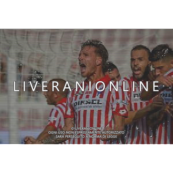 GriffoniE/LMedia - LR Vicenza vs AC Pisa - Campionato di Calcio Serie BKT 2021/2022 18 settembre 2021 - Stadio Romeo Menti, Vicenza, Italia Nella foto: Federico Proia (Vicenza) esulta dopo aver segnato il gol 1-0 con i compagni @GriffoniE/LMedia AG ALDO LIVERANI SAS