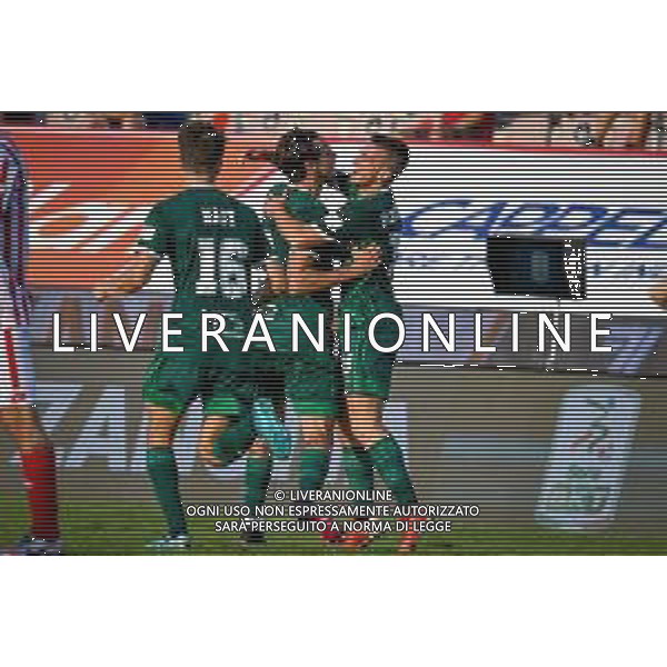 GriffoniE/LMedia - LR Vicenza vs AC Pisa - Campionato di Calcio Serie BKT 2021/2022 18 settembre 2021 - Stadio Romeo Menti, Vicenza, Italia Nella foto: Esultanza di Samuele Birindelli (Pisa) per aver segnato il gol del 2-2 @GriffoniE/LMedia AG ALDO LIVERANI SAS