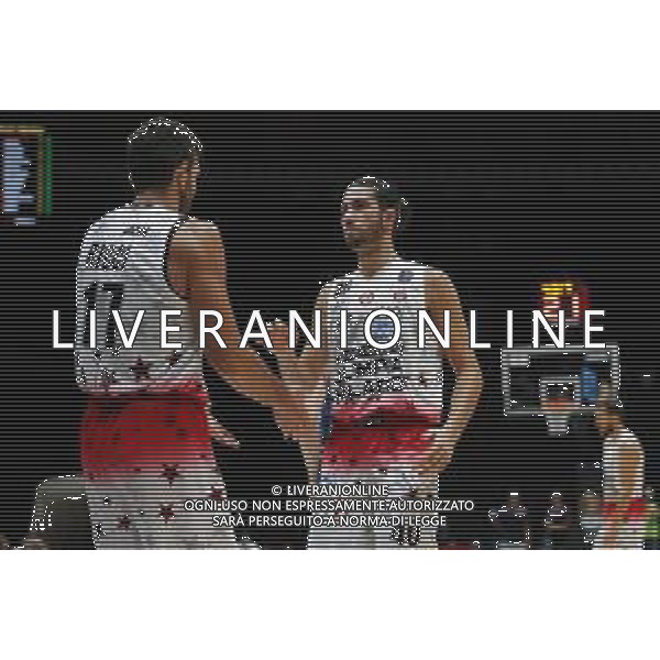 BOLOGNA 18/09/2021 Basket -Discovery+Supercoppa 2021 - Quarti di Finale - AIX Armani Exchange Milano vs Nutribullet Treviso Basket - nella foto: ricci giampaolo e alviti davide ©Claudio Zamagni/Agenzia Aldo Liverani