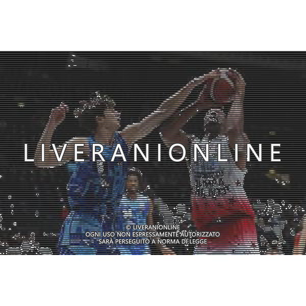 BOLOGNA 18/09/2021 Basket -Discovery+Supercoppa 2021 - Quarti di Finale - AIX Armani Exchange Milano vs Nutribullet Treviso Basket - nella foto: hines kyle - faggian leonardo ©Claudio Zamagni/Agenzia Aldo Liverani