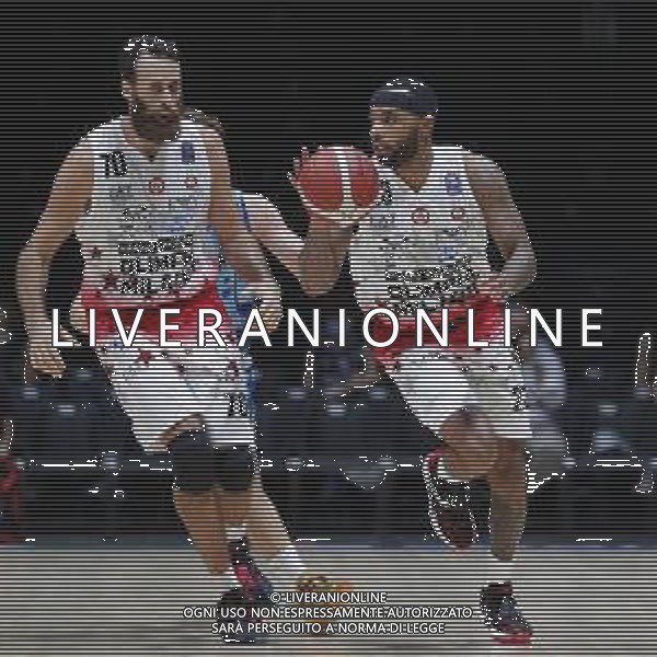 BOLOGNA 18/09/2021 Basket -Discovery+Supercoppa 2021 - Quarti di Finale - AIX Armani Exchange Milano vs Nutribullet Treviso Basket - nella foto: delaney malcom e datome luigi ©Claudio Zamagni/Agenzia Aldo Liverani