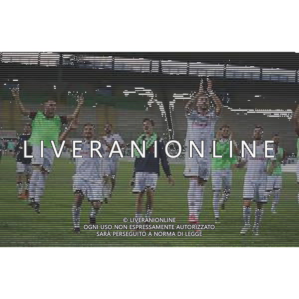 PISTOIESE - REGGIANA CAMPIONATO CALCIO SERIE C LEGA PRO 18.09.2021 NELLA FOTO ESULTANZA GIOCATORI REGGIANA A FINE GARA ©SANTANDREA /AGENZIA ALDO LIVERANI SAS