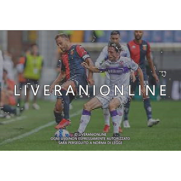 VigoD/LMedia - Genoa CFC vs ACF Fiorentina - Italian football Serie A match 2021/2022 18 September 2021 - Luigi Ferraris stadium, Genova, Italy Photo showing: Domenico Criscito (Genoa)&#xA;, Alvaro Odriozola (Fiorentina) @VigoD/LMedia/ AGENZIA ALDO LIVERANI SAS