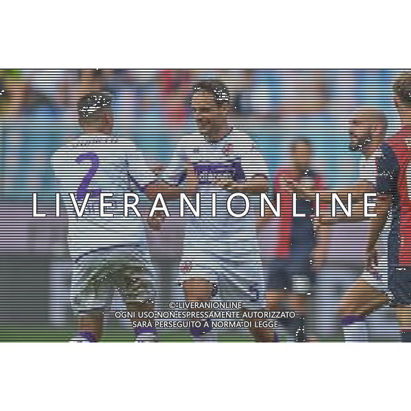 VigoD/LMedia - Genoa CFC vs ACF Fiorentina - Italian football Serie A match 2021/2022 18 September 2021 - Luigi Ferraris stadium, Genova, Italy Photo showing: Lucas MARTINEZ QUARTA (Fiorentina), Iglesias BORJA VALERO (Fiorentina), celebrates after scoring a goal @VigoD/LMedia/ AGENZIA ALDO LIVERANI SAS