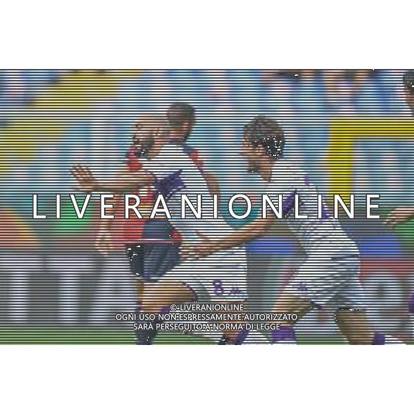 VigoD/LMedia - Genoa CFC vs ACF Fiorentina - Italian football Serie A match 2021/2022 18 September 2021 - Luigi Ferraris stadium, Genova, Italy Photo showing: Riccardo SAPONARA (Fiorentina), celebrates after scoring a goal @VigoD/LMedia/ AGENZIA ALDO LIVERANI SAS