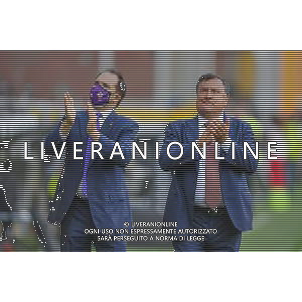 VigoD/LMedia - Genoa CFC vs ACF Fiorentina - Italian football Serie A match 2021/2022 18 September 2021 - Luigi Ferraris stadium, Genova, Italy Photo showing: Joseph Comisso and Joe Barone (Fiorentina) @VigoD/LMedia/ AGENZIA ALDO LIVERANI SAS