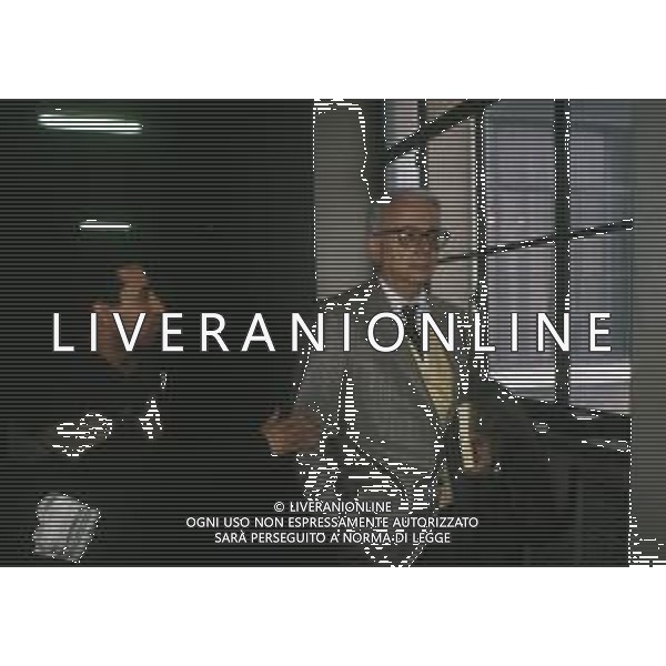 RETROSPETTIVA ENZO BIAGI GIORNALISTA E SCRITTORE E CONDUTTORE TELEVISIVO NELLA FOTO ENZO BIAGI A MILANO IN TRIBUNALE PER INFORMAZIONI SULLA BORSA DEL BANCHIERE ROBERTO CALVI NELL\'ANNO 1986 AG ALDO LIVERANI SAS