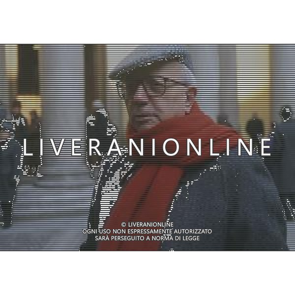 RETROSPETTIVA ENZO BIAGI GIORNALISTA E SCRITTORE E CONDUTTORE TELEVISIVO  NELLA FOTO ENZO BIAGI NELL\'ANNO 1990 AG ALDO LIVERANI SAS 