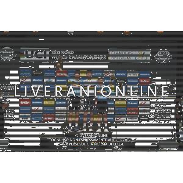 19-09-2021 World Championships Elite Cronometro; 2021, Ineos Grenadiers; 2021, Jumbo - Visma; 2021, Deceuninck - Quick Step; Ganna, Filippo; Van Aert, Wout; Evenepoel, Remco; Brugge; ©SIROTTI / AGENZIA ALDO LIVERANI SAS