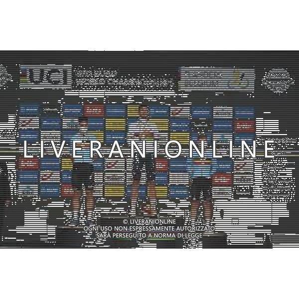 19-09-2021 World Championships Elite Cronometro; 2021, Ineos Grenadiers; 2021, Jumbo - Visma; 2021, Deceuninck - Quick Step; Ganna, Filippo; Van Aert, Wout; Evenepoel, Remco; Brugge; ©SIROTTI / AGENZIA ALDO LIVERANI SAS