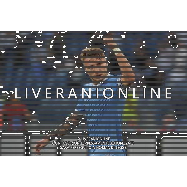 Lazio vs Cagliari Campionato Serie A TIM - 4 giornata Stadio Olimpico - Roma 19-09-2021 nella foto Esultanza Ciro Immobile dopo il gol ©Federico Gaetano/ AGENZIA ALDO LIVERANI SAS