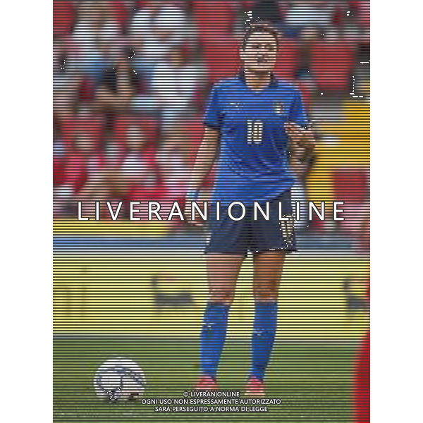 GriffoniE/LMedia - Women&#39;s World Cup 2023 Qualifiers - Italy vs Moldova - FIFA World Cup 17 September 2021 - Nereo Rocco stadium, Trieste, Italy Photo showing: Cristiana Girelli (Italy) @GriffoniE/LMedia AG ALDO LIVERANI SAS