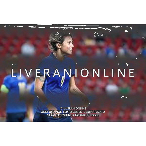 GriffoniE/LMedia - Women&#39;s World Cup 2023 Qualifiers - Italy vs Moldova - FIFA World Cup 17 September 2021 - Nereo Rocco stadium, Trieste, Italy Photo showing: Valentina Giacinti (Italy) @GriffoniE/LMedia AG ALDO LIVERANI SAS
