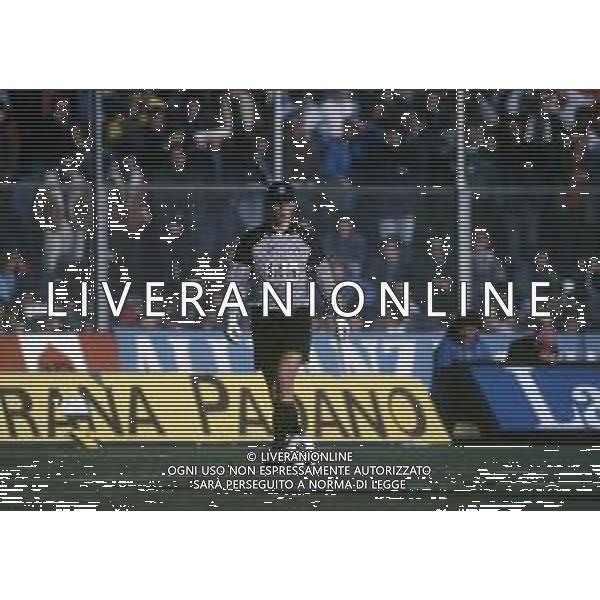 RETROSPETTIVA FABRIZIO FERRON CALCIATORE NELLA FOTO FABRIZIO FERRON CON LA MAGLIA DELL\'ATALANTA CALCIO AG ALDO LIVERANI SAS