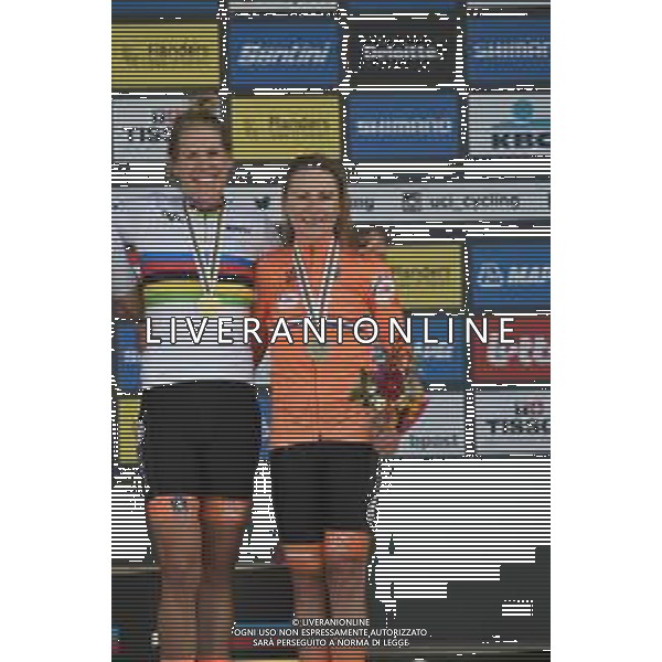20-09-2021 World Championships Elite Women Cronometro; 2021, Olanda; Van Dijk, Ellen; Van Vleuten, Annemiek; Brugge; ©SIROTTI / AGENZIA ALDO LIVERANI SAS
