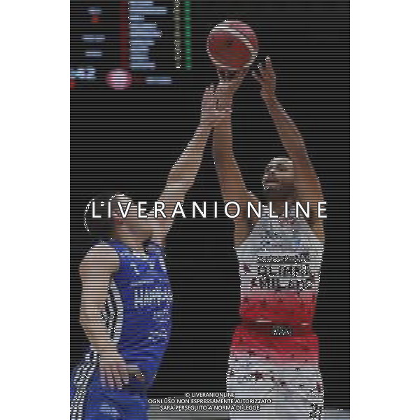 BOLOGNA 20/09/2021 Basket -Discovery + Supercoppa 2021 - Semifinale - Happy Casa Brindisi vs AIX Armani Exchange Milano - nella foto: Shields Shavon(AX Armani Exchanghe Olimpia Milano) ©Claudio Zamagni/Agenzia Aldo Liverani