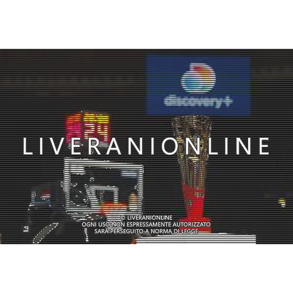 BOLOGNA 21/09/2021 Basket -Discovery + Finale Supercoppa 2021 - AIX Armani Exchange Milano vs Segafredo Virtus Bologna - nella foto: il trofeo della supercoppa di basket 2021 ©Claudio Zamagni/Agenzia Aldo Liverani