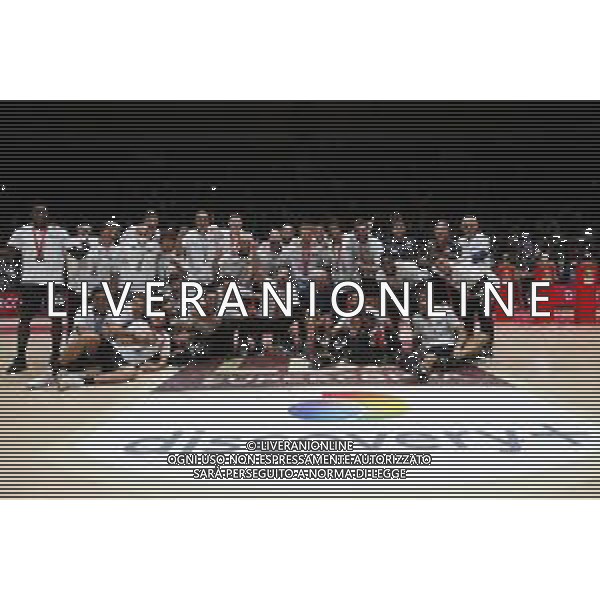 BOLOGNA 21/09/2021 Basket -Discovery + Finale Supercoppa 2021 - AIX Armani Exchange Milano vs Segafredo Virtus Bologna - nella foto: esultanza finale Virtus Bologna per la vittoria della supercoppa 2021 ©Claudio Zamagni/Agenzia Aldo Liverani