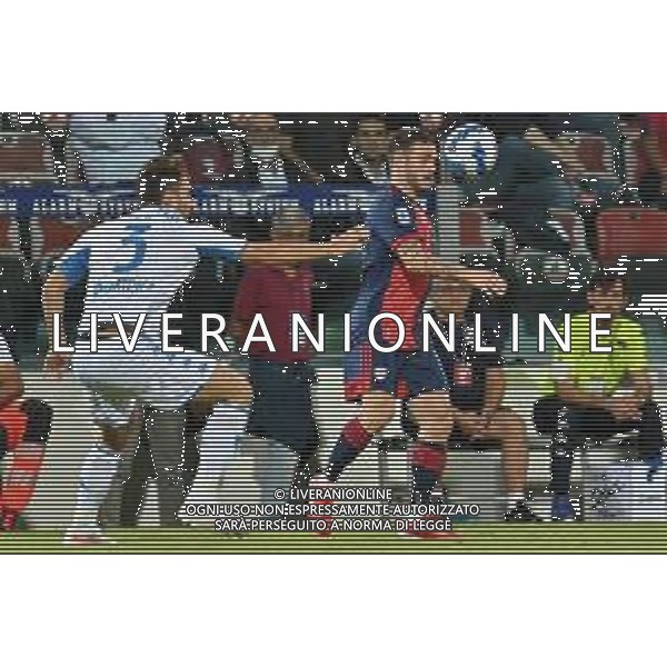 22-9-2021. Cagliari Calcio - Empoli F.C.. 5° giornata Serie A calcio 2021-2022. Italia, Sardegna, Cagliari, Stadio Unipol Domus. Salvatore Moi/Aldo Liverani s.a.s. Nella foto: Riccardo Marchizza Empoli, Nahitan Nandez Cagliari ©MOI/AGENZIA ALDO LIVERANI SAS