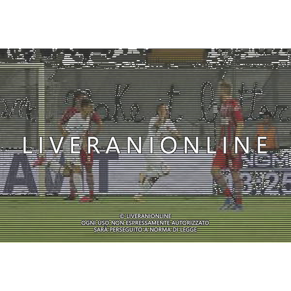 CarnabuciM/LMedia - US Cremonese vs AC Perugia - Italian Football Championship League BKT 2021/2022 22 September 2021 - Stadio Giovanni Zini, Cremona, Italy Photo showing: Francesco Lisi (Perugia) celebrates the first gol of the match @CarnabuciM/LMedia/AGENZIA ALDO LIVERANI SAS
