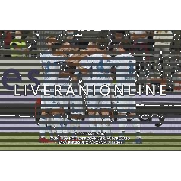 22-9-2021. Cagliari Calcio - Empoli F.C.. 5° giornata Serie A calcio 2021-2022. Italia, Sardegna, Cagliari, Stadio Unipol Domus. Salvatore Moi/Aldo Liverani s.a.s. Nella foto: gol ed esultanza di Federico Di Francesco Empoli, in trasferta contro Cagliari, 0-1 ©MOI/AGENZIA ALDO LIVERANI SAS