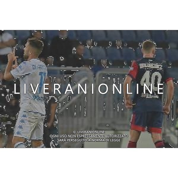 22-9-2021. Cagliari Calcio - Empoli F.C.. 5° giornata Serie A calcio 2021-2022. Italia, Sardegna, Cagliari, Stadio Unipol Domus. Salvatore Moi/Aldo Liverani s.a.s. Nella foto: gol ed esultanza di Federico Di Francesco Empoli, in trasferta contro Cagliari, 0-1 ©MOI/AGENZIA ALDO LIVERANI SAS