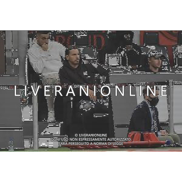 Zlatan Ibrahimovic segue la partita da bordo campo Milan vs Venezia Campionato Serie A TIM - 5a giornata Milano 22-09-2021 Stadio Giuseppe Meazza - San Siro foto Roberto Garavaglia/ag. Aldo Liverani sas /AGENZIA ALDO LIVERANI SAS