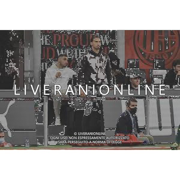Zlatan Ibrahimovic segue la partita da bordo campo Milan vs Venezia Campionato Serie A TIM - 5a giornata Milano 22-09-2021 Stadio Giuseppe Meazza - San Siro foto Roberto Garavaglia/ag. Aldo Liverani sas /AGENZIA ALDO LIVERANI SAS
