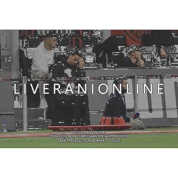 Zlatan Ibrahimovic segue la partita da bordo campo Milan vs Venezia Campionato Serie A TIM - 5a giornata Milano 22-09-2021 Stadio Giuseppe Meazza - San Siro foto Roberto Garavaglia/ag. Aldo Liverani sas /AGENZIA ALDO LIVERANI SAS