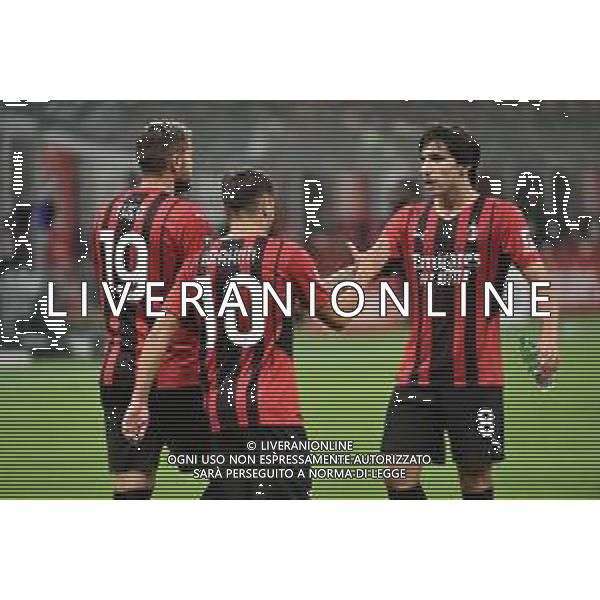 esultanza Milan dopo il gol dell\'1 a 0 Milan vs Venezia Campionato Serie A TIM - 5a giornata Milano 22-09-2021 Stadio Giuseppe Meazza - San Siro foto Roberto Garavaglia/ag. Aldo Liverani sas /AGENZIA ALDO LIVERANI SAS