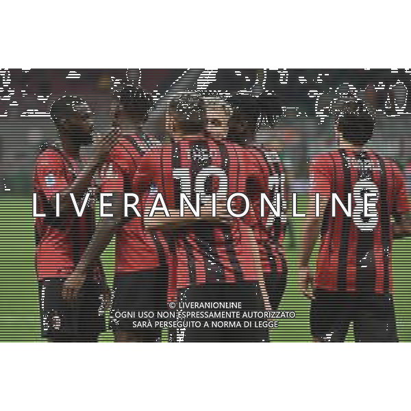 esultanza Milan dopo il gol del 2 a 0 Milan vs Venezia Campionato Serie A TIM - 5a giornata Milano 22-09-2021 Stadio Giuseppe Meazza - San Siro foto Roberto Garavaglia/ag. Aldo Liverani sas /AGENZIA ALDO LIVERANI SAS