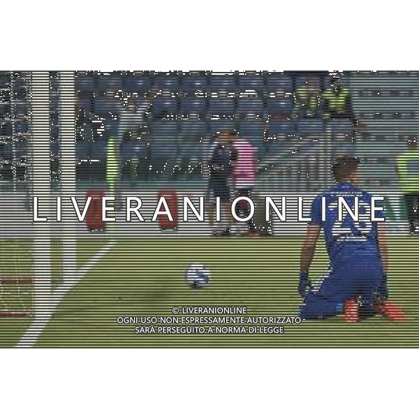 22-9-2021. Cagliari Calcio - Empoli F.C.. 5° giornata Serie A calcio 2021-2022. Italia, Sardegna, Cagliari, Stadio Unipol Domus. Salvatore Moi/Aldo Liverani s.a.s. Nella foto: gol ed esultanza empoli di Leo Stulac Empoli contro Cagliari in trasferta 0-2 ©MOI/AGENZIA ALDO LIVERANI SAS