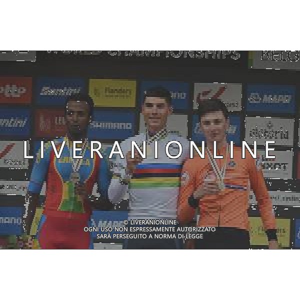24-09-2021 World Championships U23; 2021, Colpack - Ballan; 2021, Eritrea; 2021, Olanda; Baroncini, Filippo; Ghirmay Hailu, Biniam; Kooij, Olav; Leuven; FOTO STEFANO SIROTTI-AG ALDO LIVERANI SAS