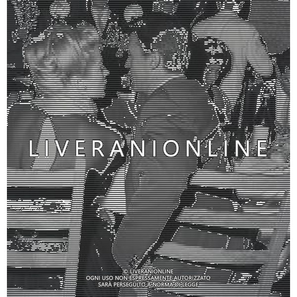 RETROSPETTIVA ANITA EKBERG ATTRICE NELLA FOTO ANITA EKBERG CON FRANCO SILVA NELL\'ANNO 1960 A ROMA AG ALDO LIVERANI SAS