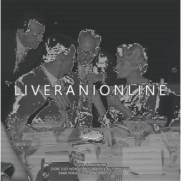 RETROSPETTIVA ANITA EKBERG ATTRICE NELLA FOTO ANITA EKBERG CON FRANCO SILVA NELL\'ANNO 1960 A ROMA AG ALDO LIVERANI SAS