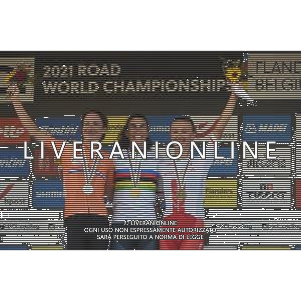 25-09-2021 World Championships Elite Women; 2021, Italia; 2021, Olanda; 2021, Polonia; Balsamo, Elisa; Vos, Marianne; Niewiadoma, Katarzyna; Leuven; FOTO STEFANO SIROTTI-AG ALDO LIVERANI SAS
