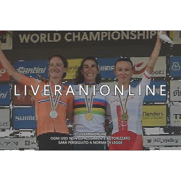 25-09-2021 World Championships Elite Women; 2021, Italia; 2021, Olanda; 2021, Polonia; Balsamo, Elisa; Vos, Marianne; Niewiadoma, Katarzyna; Leuven; FOTO STEFANO SIROTTI-AG ALDO LIVERANI SAS