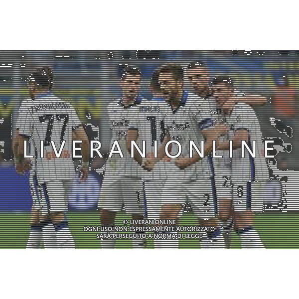 esultanza Atalanta dopo il gol del 2 a 1 Rafael Toloi Inter vs Atalanta Campionato Serie A TIM - 6a giornata Milano 25-09-2021 Stadio Giuseppe Meazza - San Siro foto Roberto Garavaglia/ag. Aldo Liverani sas /AGENZIA ALDO LIVERANI SAS