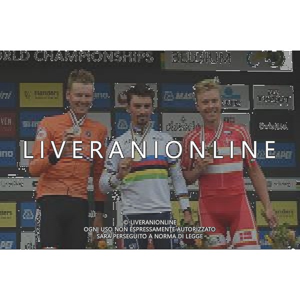 26-09-2021 World Championships Elite; 2021, Deceuninck - Quick Step; 2021, Ineos Grenadiers; 2021, Ef Education - Nippo; Alaphilippe, Julian; Van Baarle, Dylan; Valgreen Andersen, Michael; Leuven; ©SIROTTI/AGENZIA ALDO LIVERANI SAS