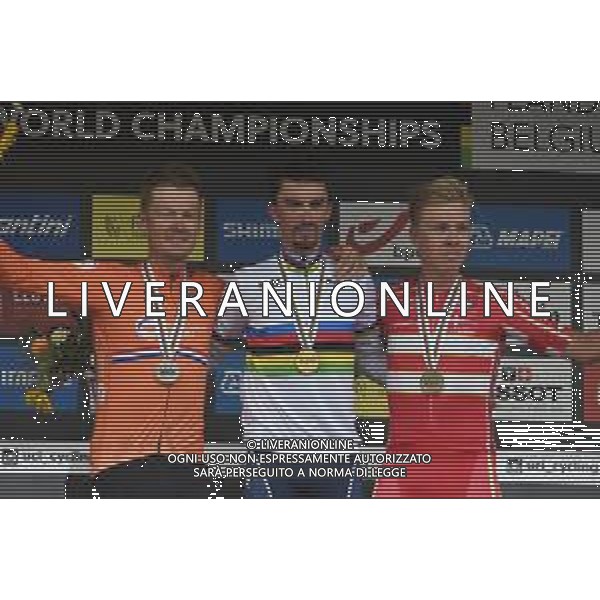 26-09-2021 World Championships Elite; 2021, Deceuninck - Quick Step; 2021, Ineos Grenadiers; 2021, Ef Education - Nippo; Alaphilippe, Julian; Van Baarle, Dylan; Valgreen Andersen, Michael; Leuven; ©SIROTTI/AGENZIA ALDO LIVERANI SAS