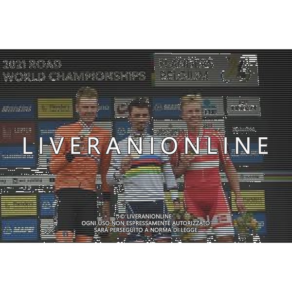 26-09-2021 World Championships Elite; 2021, Deceuninck - Quick Step; 2021, Ineos Grenadiers; 2021, Ef Education - Nippo; Alaphilippe, Julian; Van Baarle, Dylan; Valgreen Andersen, Michael; Leuven; ©SIROTTI/AGENZIA ALDO LIVERANI SAS
