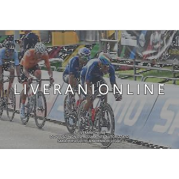 26-09-2021 World Championships Elite; 2021, Qhubeka - Nexthash; 2021, Bahrain - Victorious; Nizzolo, Giacomo; Colbrelli, Sonny; Leuven; ©SIROTTI/AGENZIA ALDO LIVERANI SAS