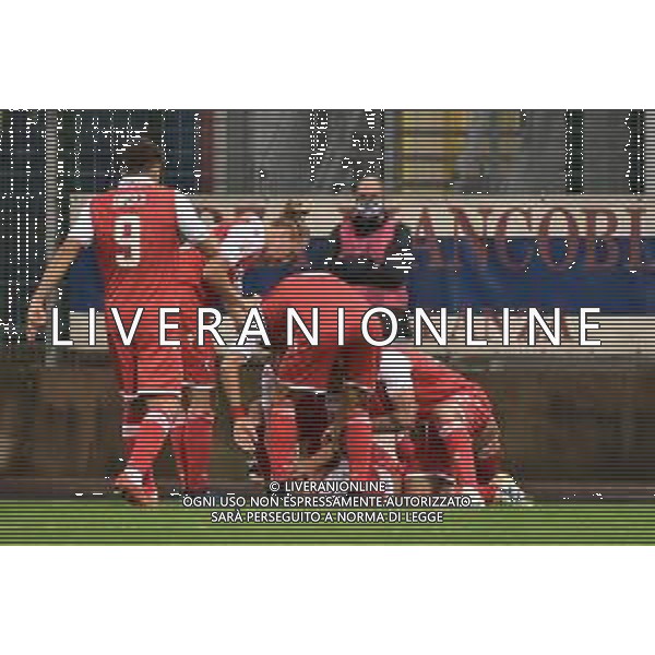 © TVRG esultaza Padova dopo il gol del 2 a 1 Pro Patria vs Padova Campionato Serie C girone A - 5a giornata Busto Arsizio (VA) 26-09-2021 Stadio Carlo Speroni foto Roberto Garavaglia/ag. Aldo Liverani sas
