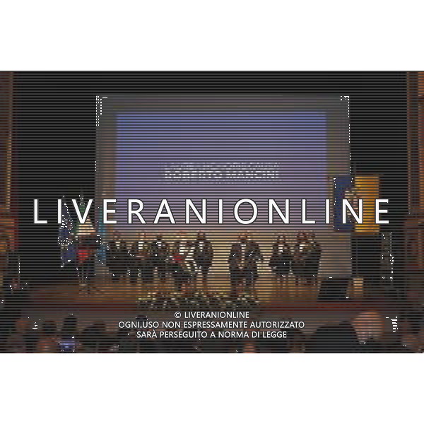 URBINO 27/09/2021 Laurea ad Honoris Causa al Tecnico della Nazionale Italiana di Calcio Roberto Mancini - nella foto: il palco della cerimonia ©Claudio Zamagni/Agenzia Aldo Liverani