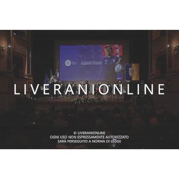 URBINO 27/09/2021 Laurea ad Honoris Causa al Tecnico della Nazionale Italiana di Calcio Roberto Mancini - nella foto: mister roberto mancini sul palco ©Claudio Zamagni/Agenzia Aldo Liverani