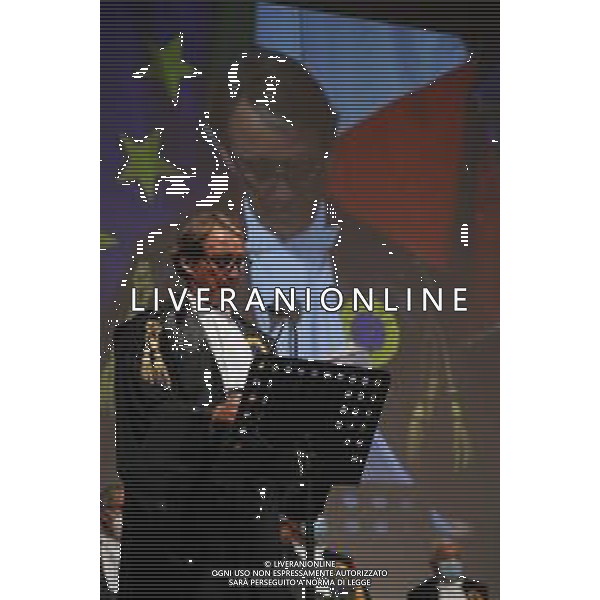 URBINO 27/09/2021 Laurea ad Honoris Causa al Tecnico della Nazionale Italiana di Calcio Roberto Mancini - nella foto: mister roberto mancini sul palco ©Claudio Zamagni/Agenzia Aldo Liverani