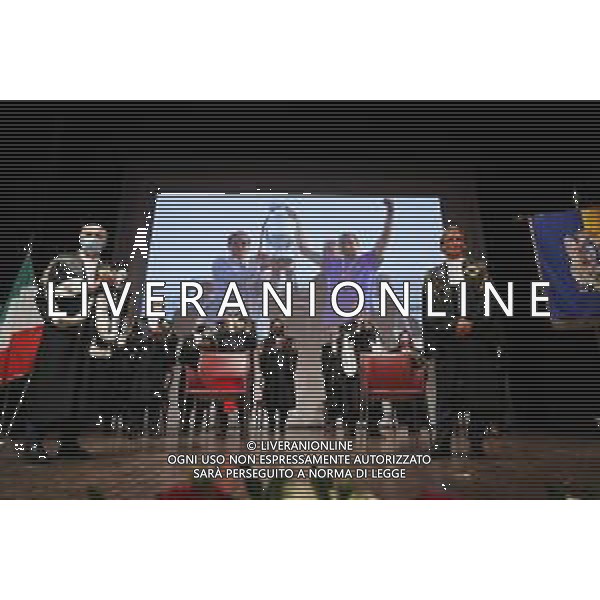 URBINO 27/09/2021 Laurea ad Honoris Causa al Tecnico della Nazionale Italiana di Calcio Roberto Mancini - nella foto: mister roberto mancini sul palco ©Claudio Zamagni/Agenzia Aldo Liverani