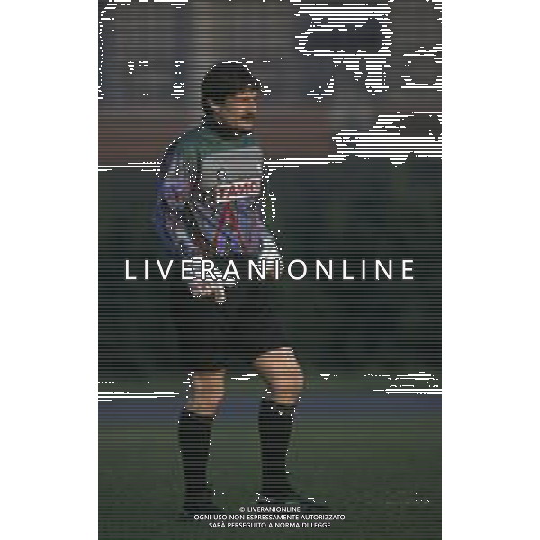 RETROSPETTIVA ASTUTILIO MALGIOGLIO CALCIATORE NELLA FOTO ASTUTILIO MALGIOGLIO CON LA MAGLIA DELL\'ATALANTA CALCIO AG ALDO LIVERANI SAS
