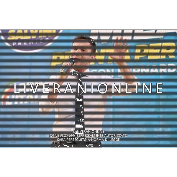 © TVRG Salvini Niguarda nella foto Fabrizio Cecchetti deputato e coordinatore regionale della Lega Milano 27-09-2021 Matteo Salvini leader della Lega presente alla chiusura della campagna elettorale di Luca Bernardo candidato sindaco alle prossime elezioni amministrative di Milano foto Roberto Garavaglia/ag. Aldo Liverani sas